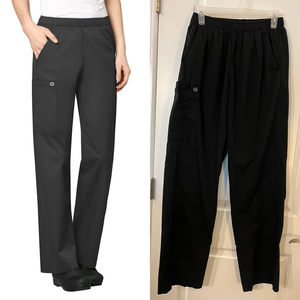 Women’s LT (Large Tall) Black Cargo Scrub Pants by WonderWORK Wonder Wink Scrubs